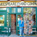 Tony, checking out the postcards at Shakespeare and Co